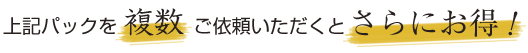 上記パックを複数ご依頼いただくと、さらにお得!